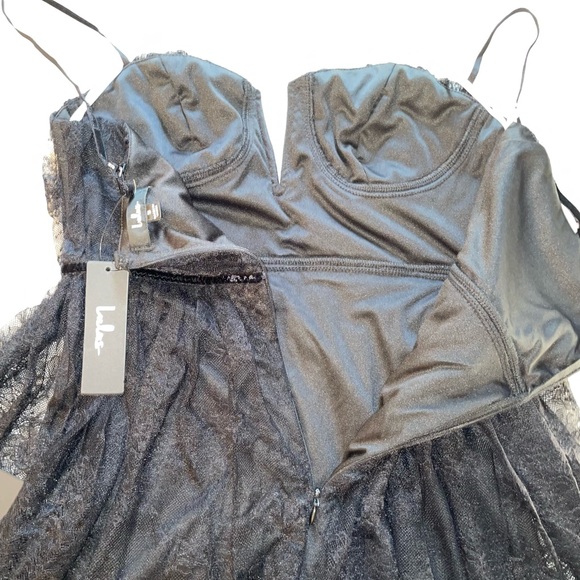 Lulus Black Strapless‎ Lace Dress - Picture 5 of 11